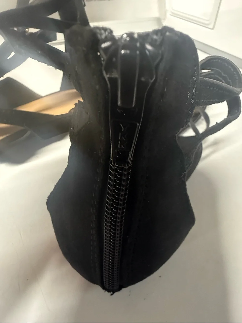 Black Pointed Toe Strappy Flats